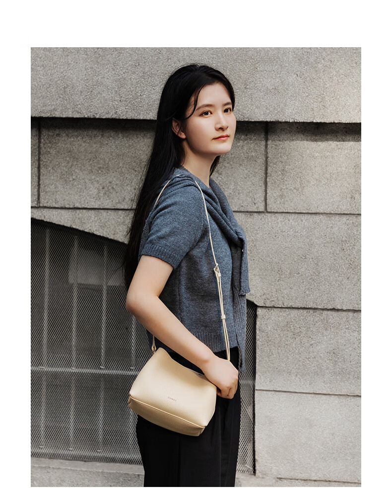 HONGU Women's Handbag, High-Quality Cowhide Leather Shoulder Tote Crossbody Bucket Bag, Ladies' Purse, Birthday Gift for Girlfriend 17
