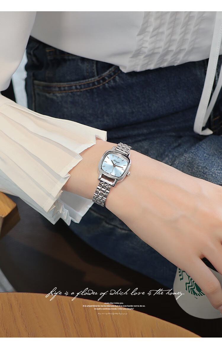 GEORGCOUNT Sugar Cube Watch for Women, 2025 New High-End Ladies Quartz Watch, Light Luxury Elegant Simple Square Watch, Waterproof Women's Model 13