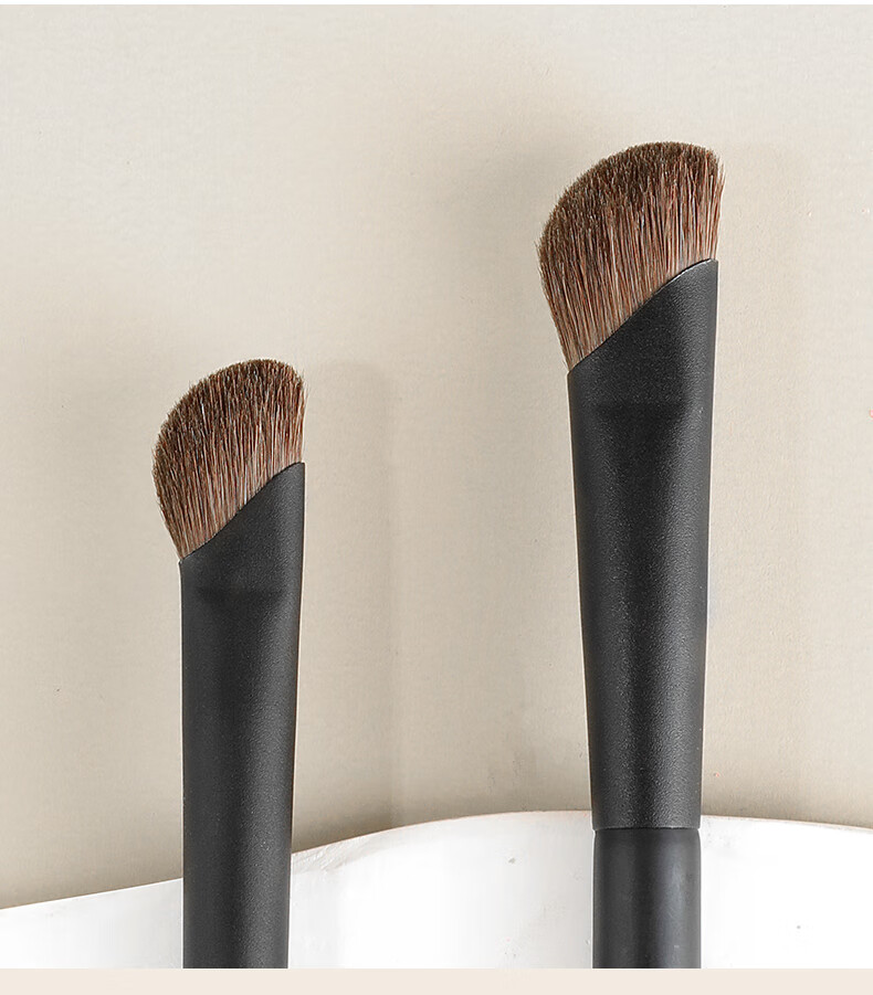 MSQ Starry Small Sickle Nose Contour Brush Nose Wing Blending Shading Brush Animal Hair Horse Hair Natural 3D Makeup Effect 9