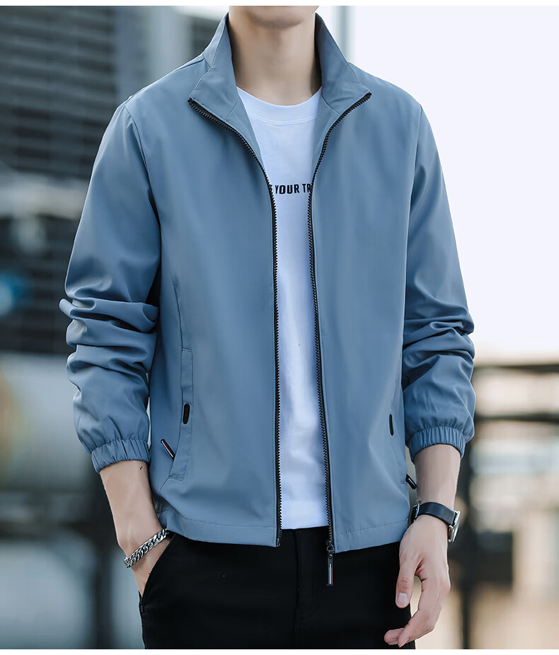 TUCANO [Windproof And Structured] Jacket for Men, Summer Business Loose Casual Sports Daily Trendy Solid Color Jacket, Black, Size M 19