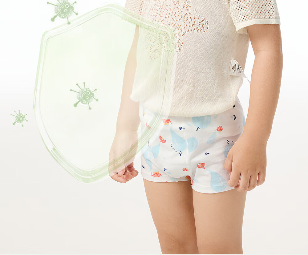 YEEHOO Kids Underwear Four Seasons Boys Boxer Briefs Soft Antibacterial Mid-Large Kids Girls Underwear Model 7A 2