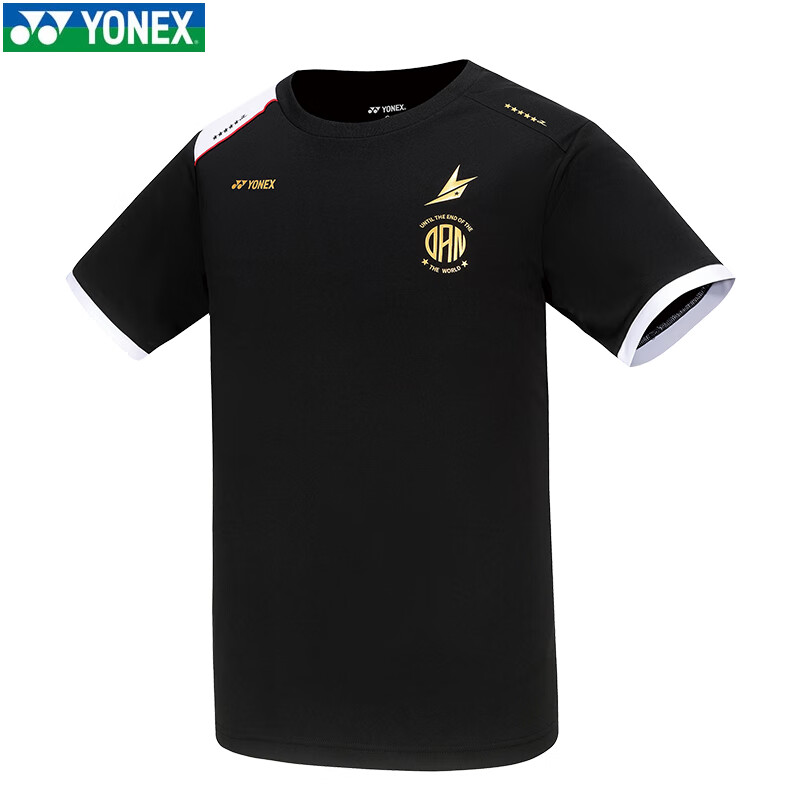 YONEX Badminton Clothing Lin Dan Series Short Sleeve T-Shirt Breathable Quick-Dry Sportswear Men’s - 15026LDCR - Black L 3