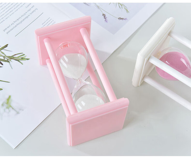 曲和 时间沙漏计时器儿童防摔3/5/分钟30/60分钟1小时礼物个性创意