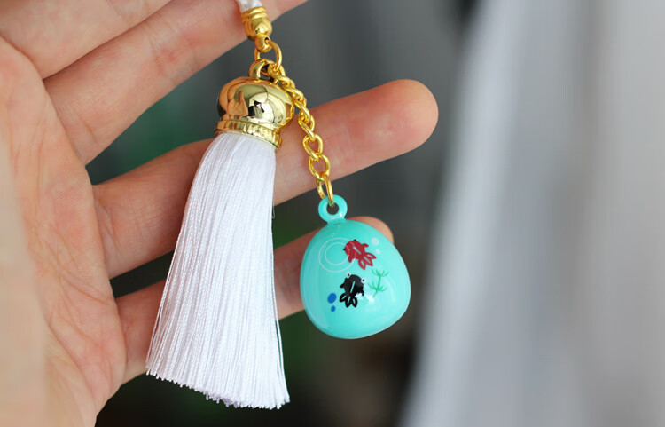 日式水音铃 日式水音铃手机链挂件封闭樱花铃铛御守水琴铃外国人礼物