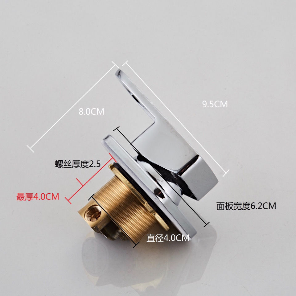 浴室柜洗手盆铜体入墙式水龙头开关阀三孔冷热混水三通分水转换器 墙