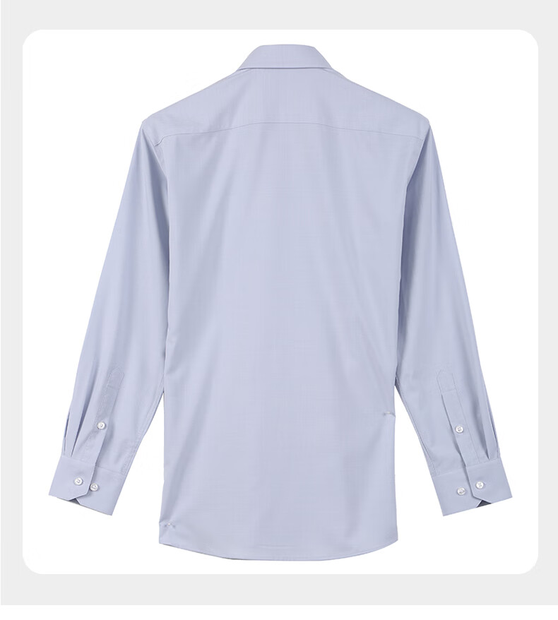 busen/步森长袖衬衫男2022春季新款灰色暗纹格子商务衬衣 灰色 38