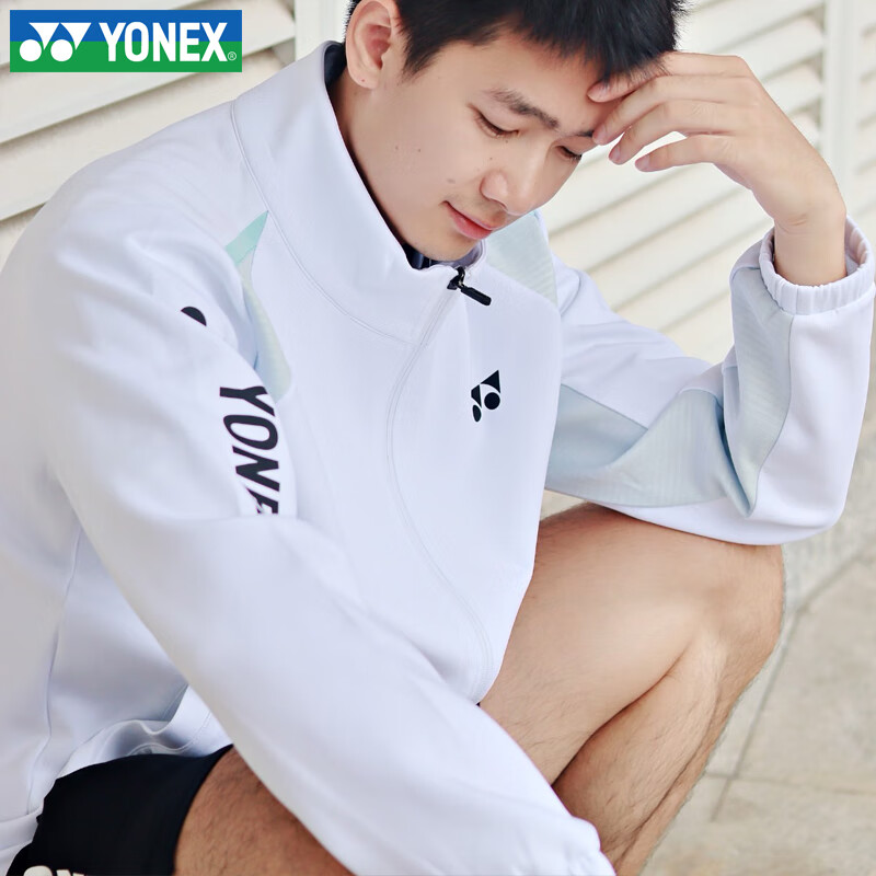 YONEX Autumn Winter Badminton Long Sleeve Hoodie Jacket Sportswear Men’s 150094BCR White L 3