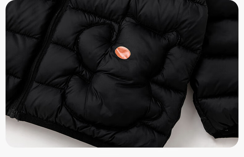 Dudu Kids Children's Down Jacket Cold-Resistant Winter Coat Boys Girls Warm New Year Clothing Black Size 80 36