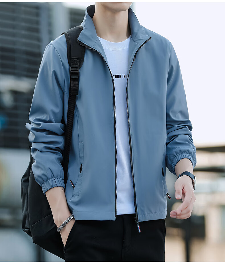 TUCANO [Windproof And Structured] Jacket for Men, Summer Business Loose Casual Sports Daily Trendy Solid Color Jacket, Black, Size M 22