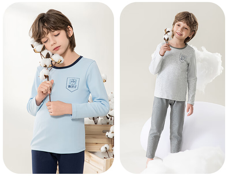 YINGBOLUN Boys' Thin Autumn Long Sleeve Base Shirt Set for Kids, Green Stripes, Size 160 16