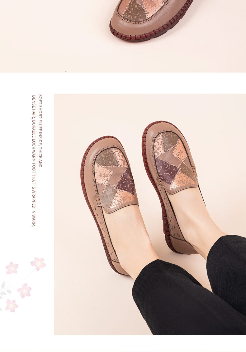 TAIHEYUAN Spring Summer Women's Slip-On Breathable Non-Slip Soft Sole Comfortable Loafers for Middle-Aged and Elderly Moms 16