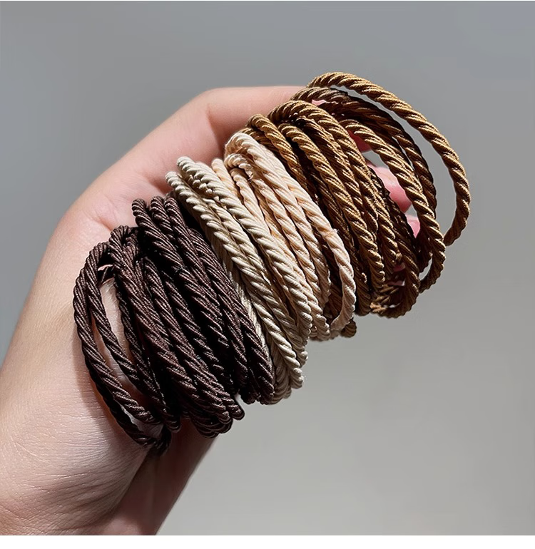 Dongyiyanxuan Fashion Black Hair Ties for Women, High Elasticity Durable Hair Bands, Stylish Rubber Bands for Ponytails And Hair Updos 5