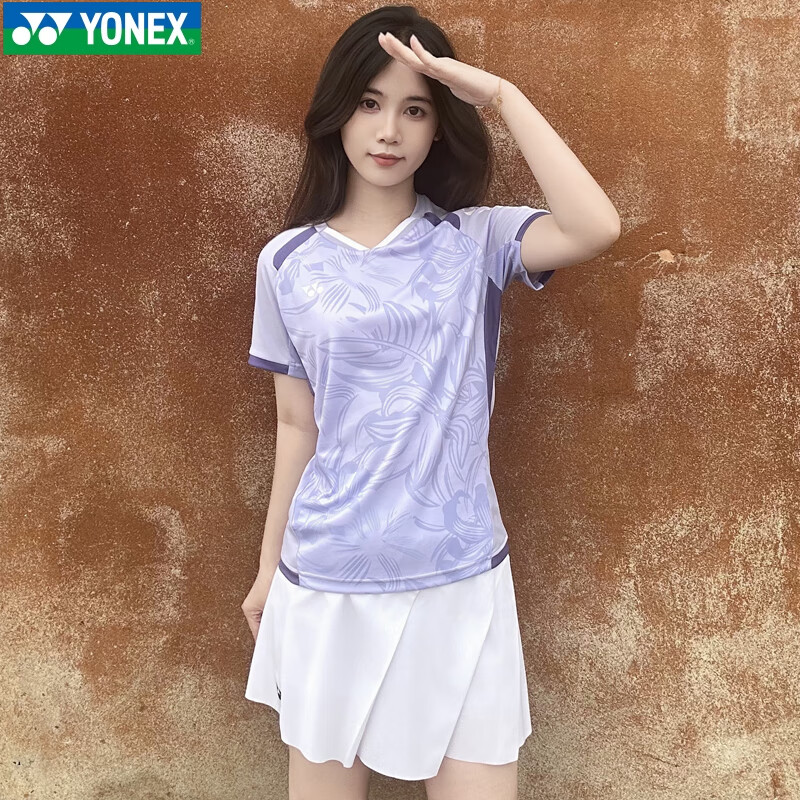 YONEX Badminton Sports T-Shirt Short Sleeve Breathable Men's Single Top 110084BCR White XL 4