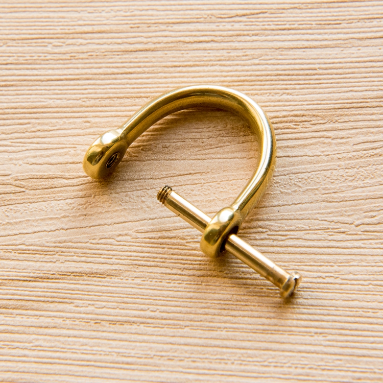 黄铜精抛马蹄扣d形扣奔驰奥迪马蹄扣防丢汽车遥控器锁匙扣钥匙扣 大号