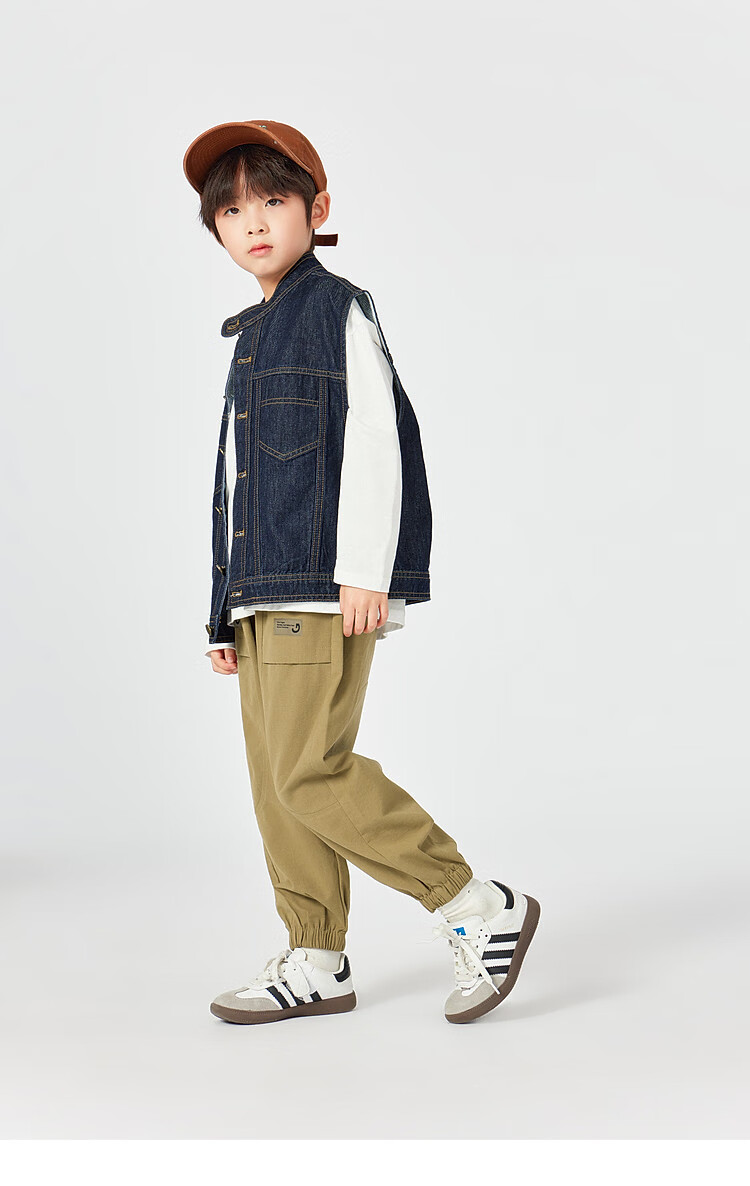 Duoduojia [Loose Wide Fit] Boys' Stylish Denim Vest, Spring And Autumn 2026 Style, for Older Children, Stand-Up Collar, Casual Cardigan Top 12