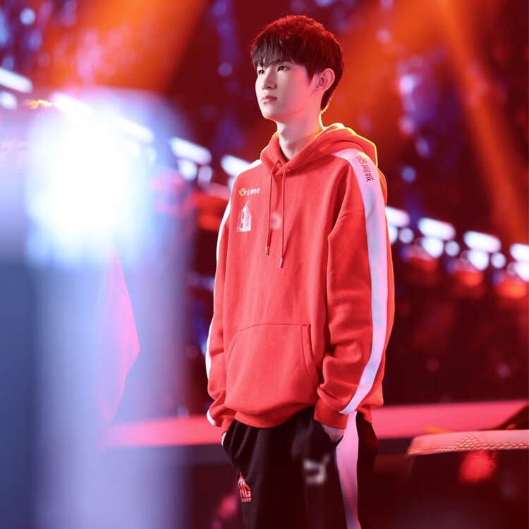2022王者kpl世冠赛出征服一诺同款衣服卫衣外套周边 黑红色 ag队服 m