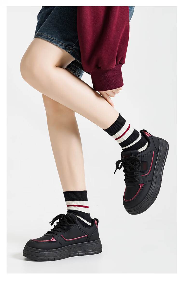 Global Spring 2026 Women's Original Ins Trendy Moon Brown College Style Comfortable Fashion Versatile White Sneakers 22