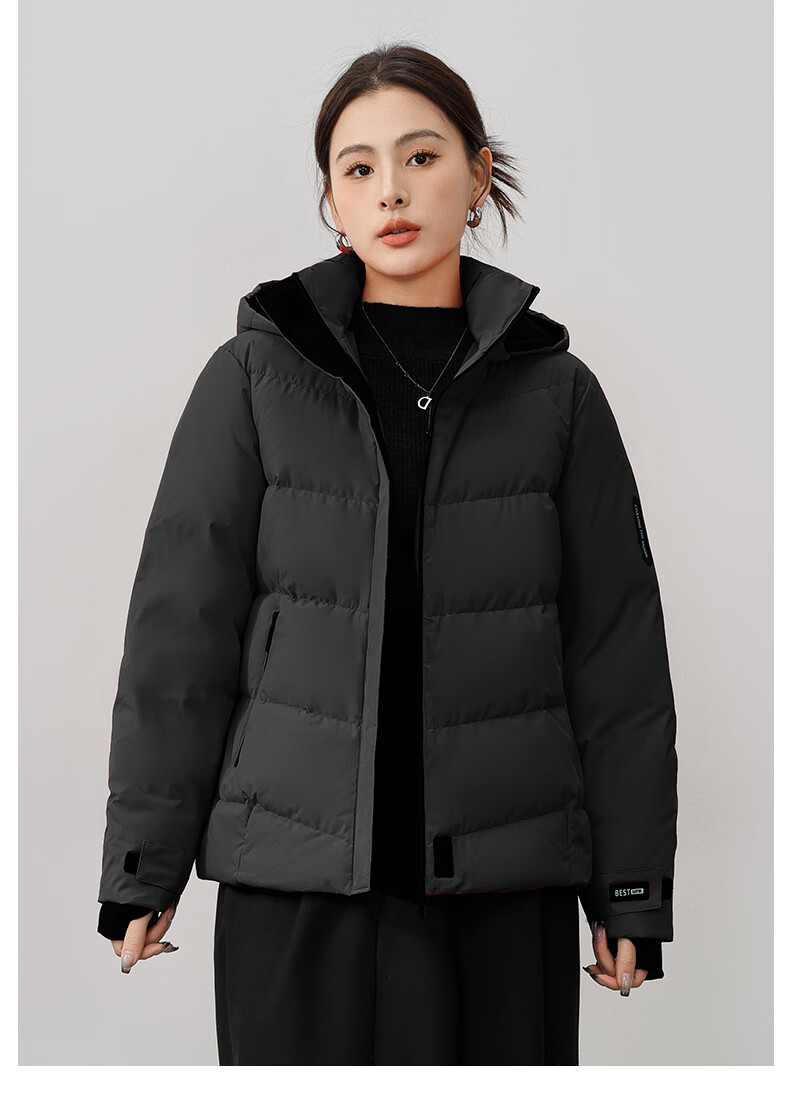 Yalu Women's Down Jacket 2025 New Winter Red Short Hooded National Standard Duck Down Fashion Thick Warm Coat Female 12