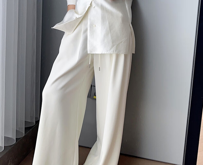 MEIYANG Misty Rose Casual Pants, UPF50+ Toray Sun Protection Wide-Leg Pants, Gray (Regular Version), XL 7