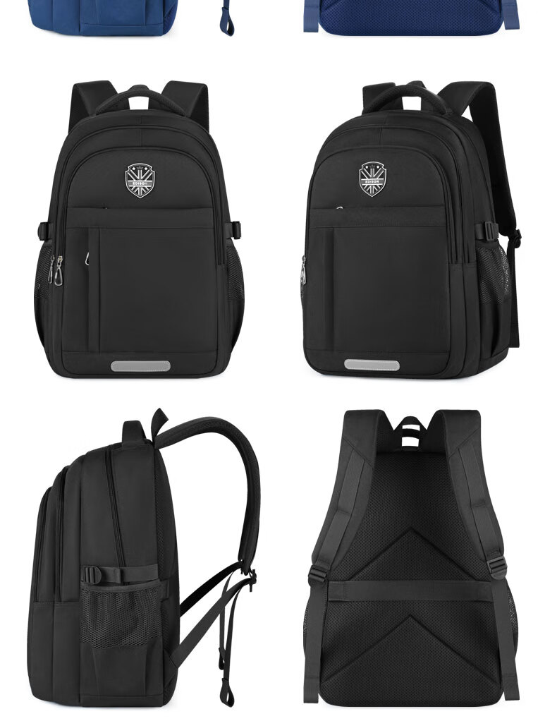 Edison Inventor Middle School Backpack High School Student Male Backpack Large Capacity Weight-Reducing Spine-Protecting Shoulder Bag W25-1 Black 3