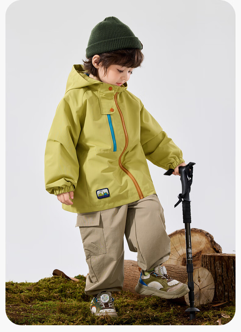 Dudu Kids [Three-Proof Softshell] Baby Three-Way Wear Autumn Boys' Outdoor Jacket Autumn Girls' Top Children's Fashion Pink 100 27