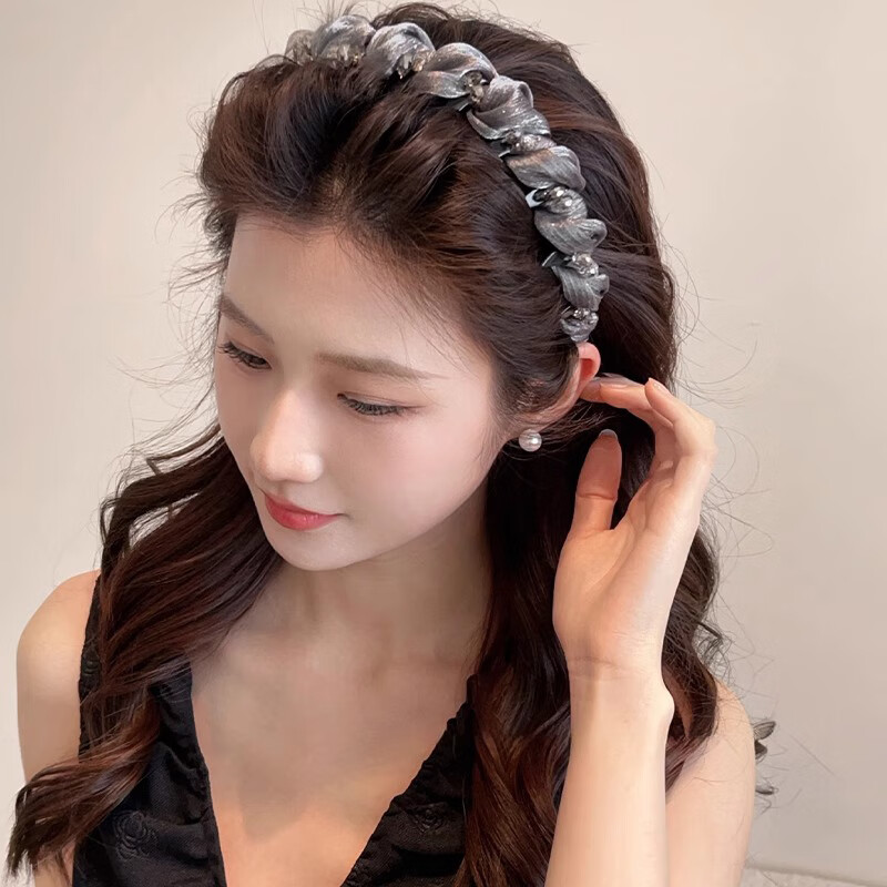 Yidier High Crown Headband Women Luxury Full Rhinestone Hairband Premium Hair Clip Face Washing Headband Birthday Gift for Girlfriend 2
