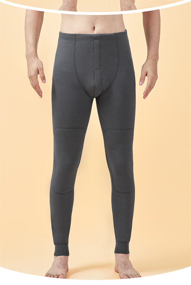 Bingxue Kapok Men's Thermal Pants Fleece Lined Thickened Double Knee Pad Windproof Cotton Autumn Trousers 2025 New Arrival 7