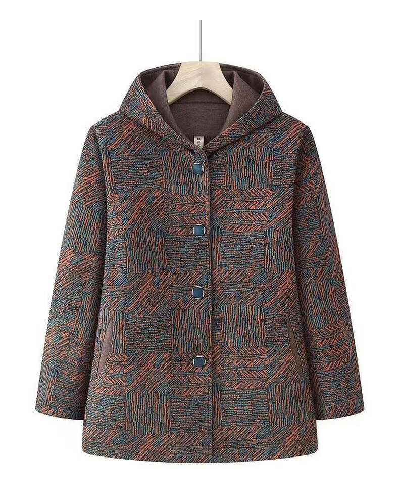Fengxiao Middle-Aged and Elderly Women's Autumn Jacket for 60-70 Year Old Moms, Fashionable Spring and Autumn Top, Grandma Style Clothing 5