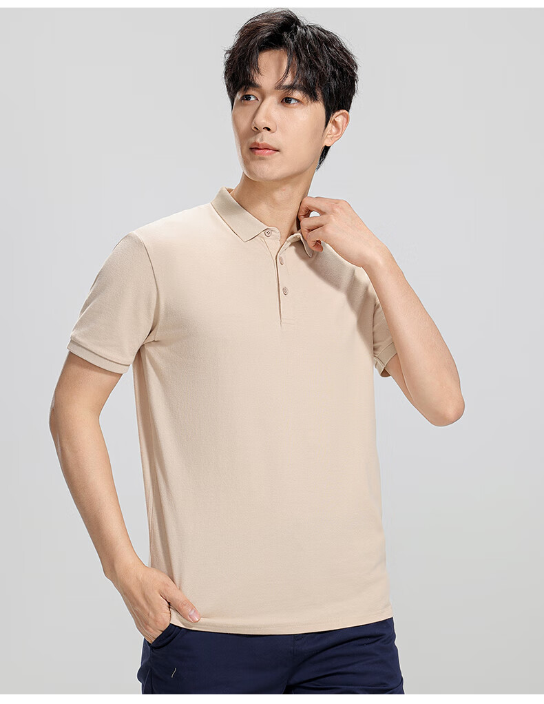 Romon [Cotton Stretch Breathable] Men's Summer Casual Polo Shirt Black XL 18