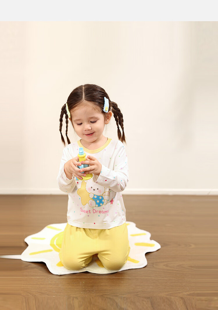 LUSON Xiao O Dad Baby Girl Long Sleeve Homewear Set 2025 Autumn Newborn Soft Silk Pajamas 13