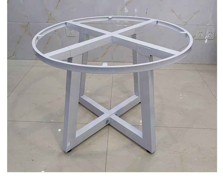 铁艺圆桌架支架金属茶几咖啡餐台脚桌脚圆形桌子腿桌子架铁架子 黑色