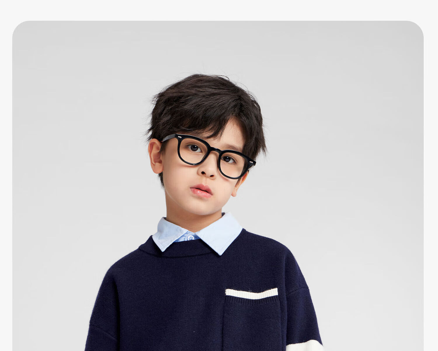 Zuo Xi Boys Sweater Autumn Winter Children's College Style Knitwear 2025 New Big Kids Winter Clothes Gray 130 8