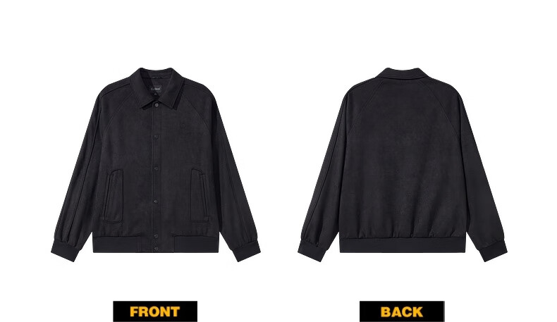 CABBEEN 350G Suede Velvet Men's Jacket Soft Comfortable Faux Suede Velvet Autumn Long Sleeve Coat 17