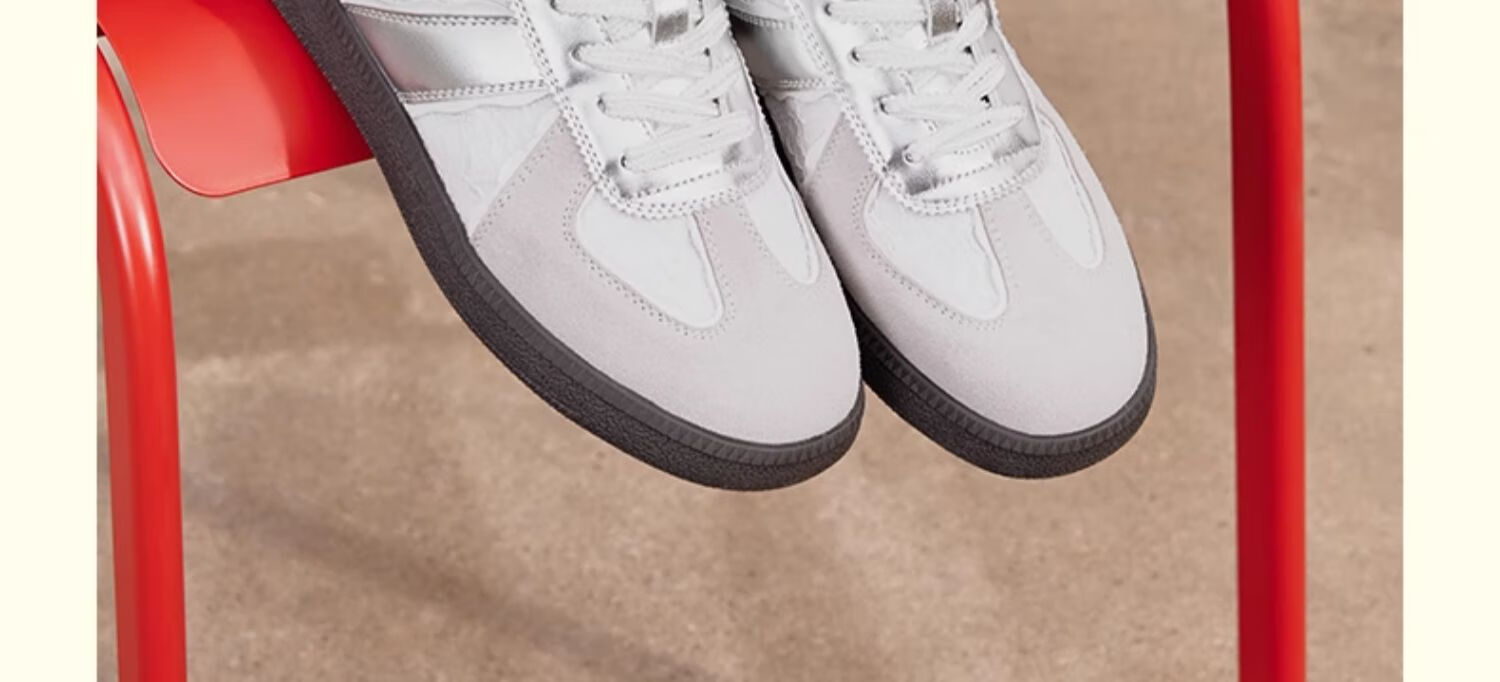 TOOMANYSHOES Couple's Style Men's And Women's Shoes Flat Casual Sports White Sneakers Skateboard Shoes Training Shoes Virtual Lovers Silver 36 15