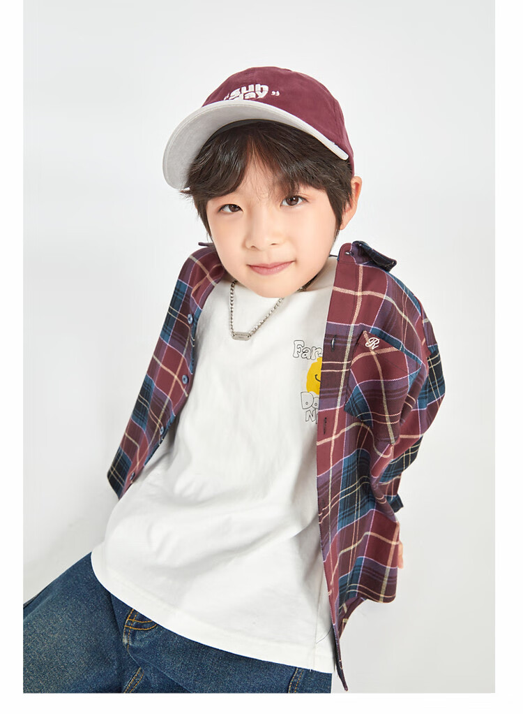 Duoduojia Brushed Soft Fabric Boys' Shirt Spring Autumn Stylish Retro Plaid Jacket for Older Kids 20