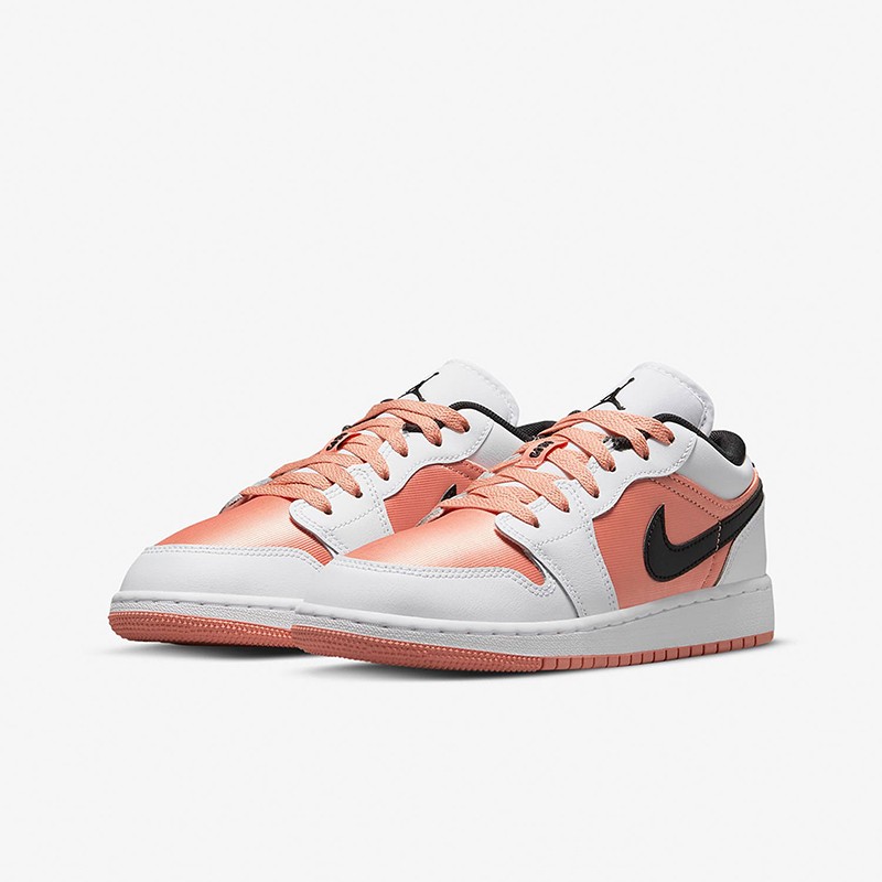 耐克nike air jordan 1 low aj1低帮女款玫瑰金丝绸休闲篮球鞋 dm8960
