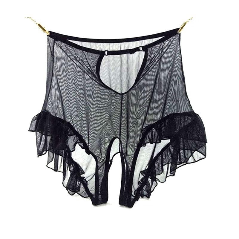 灏吉弧性感女开档日系开裆裤户外大码免脱情侣 红色 l_90-120斤【图片