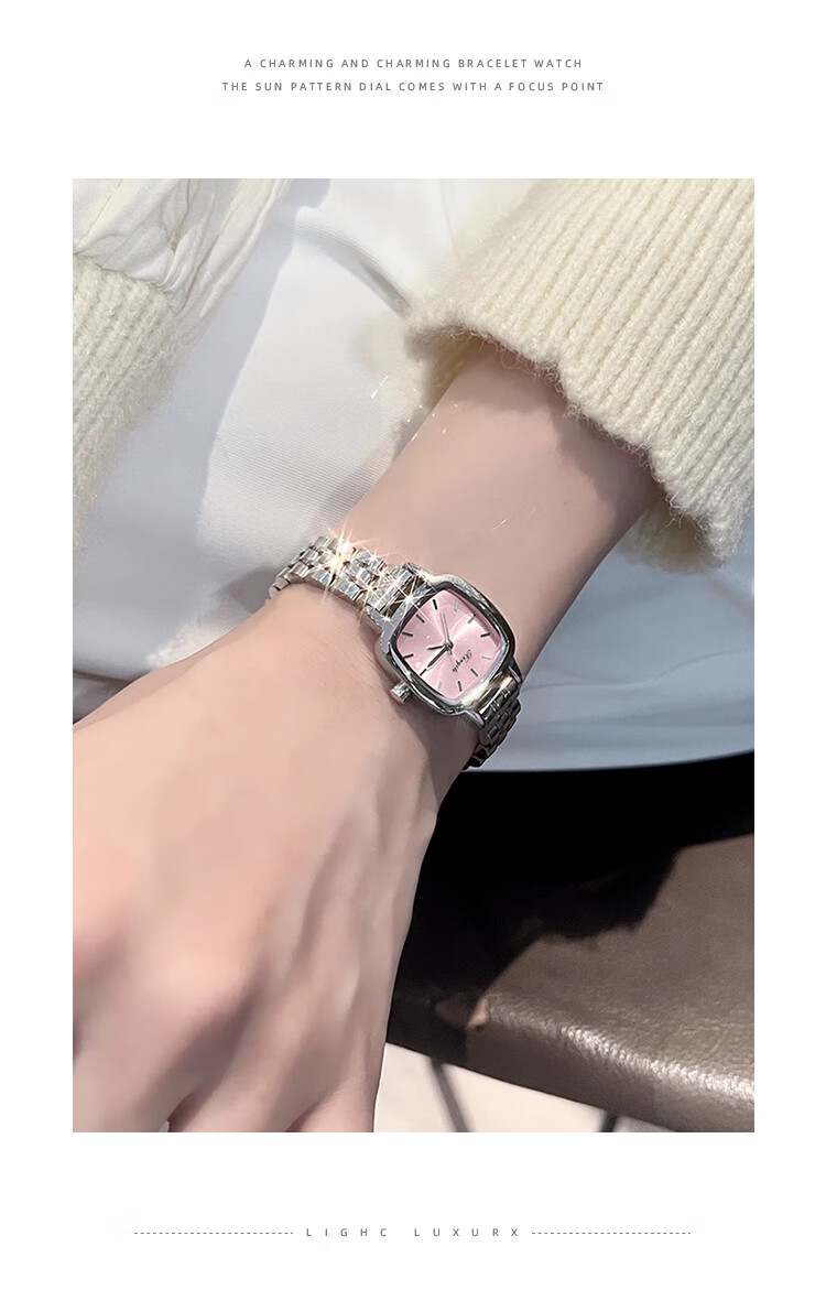 GEORGCOUNT Sugar Cube Watch for Women, 2025 New High-End Ladies Quartz Watch, Light Luxury Elegant Simple Square Watch, Waterproof Women's Model 10