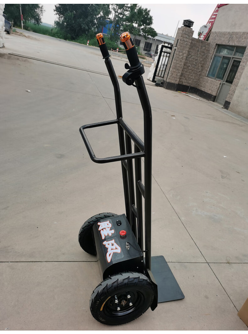电动搬运车手推车拉货平板车工地拉砖车两轮运输小拉车电动老虎车