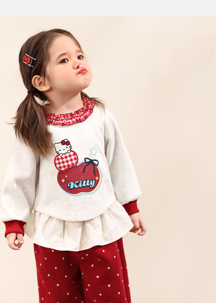 LUSON Little O Dad Baby Girl Sweatshirt Autumn Outfit 2025 New Cartoon Long Sleeve Baby Clothes 24