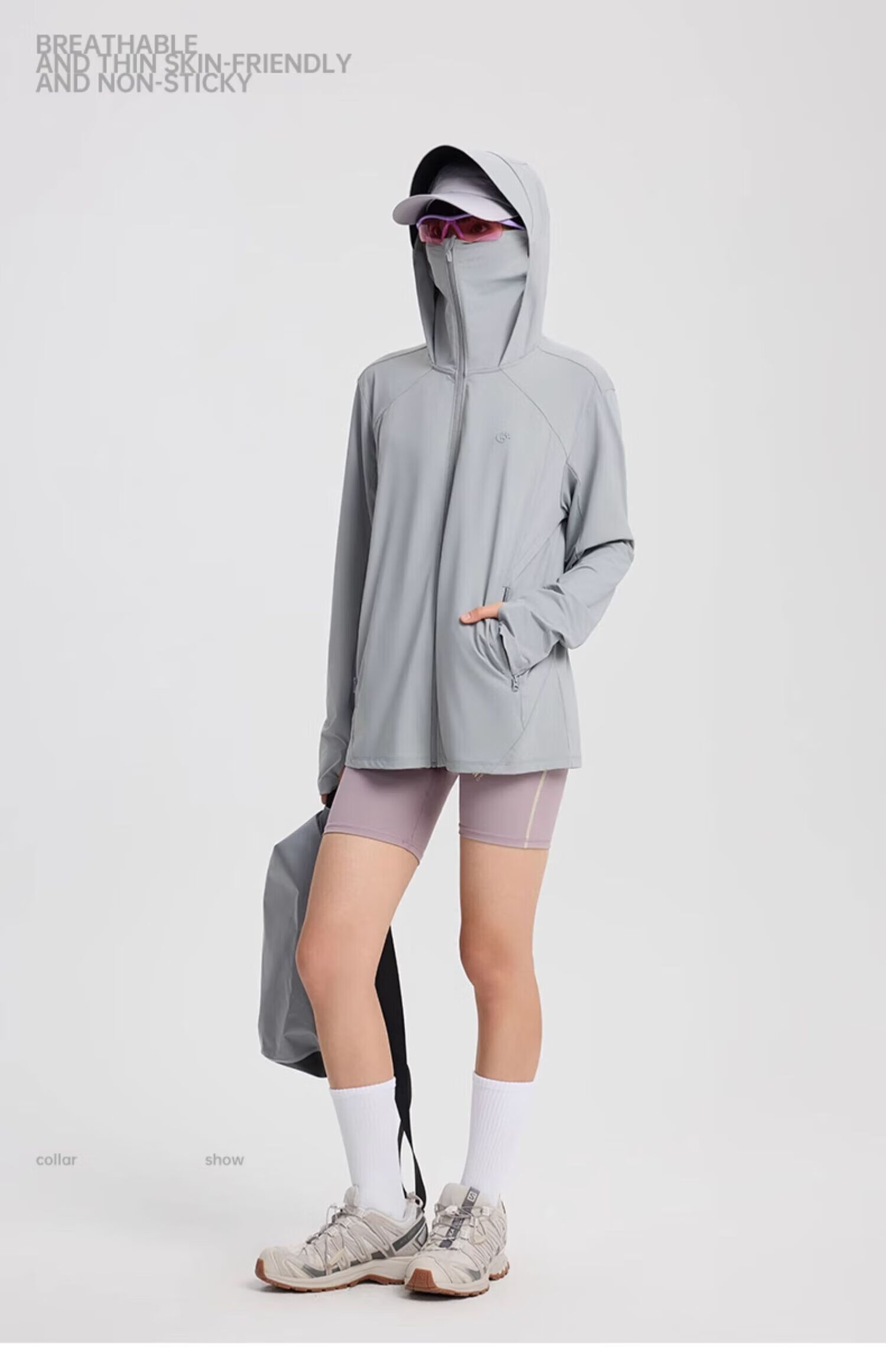 Tantuo UPF 200+ Sun Protection Hooded Breathable Quick-Dry Jacket 36