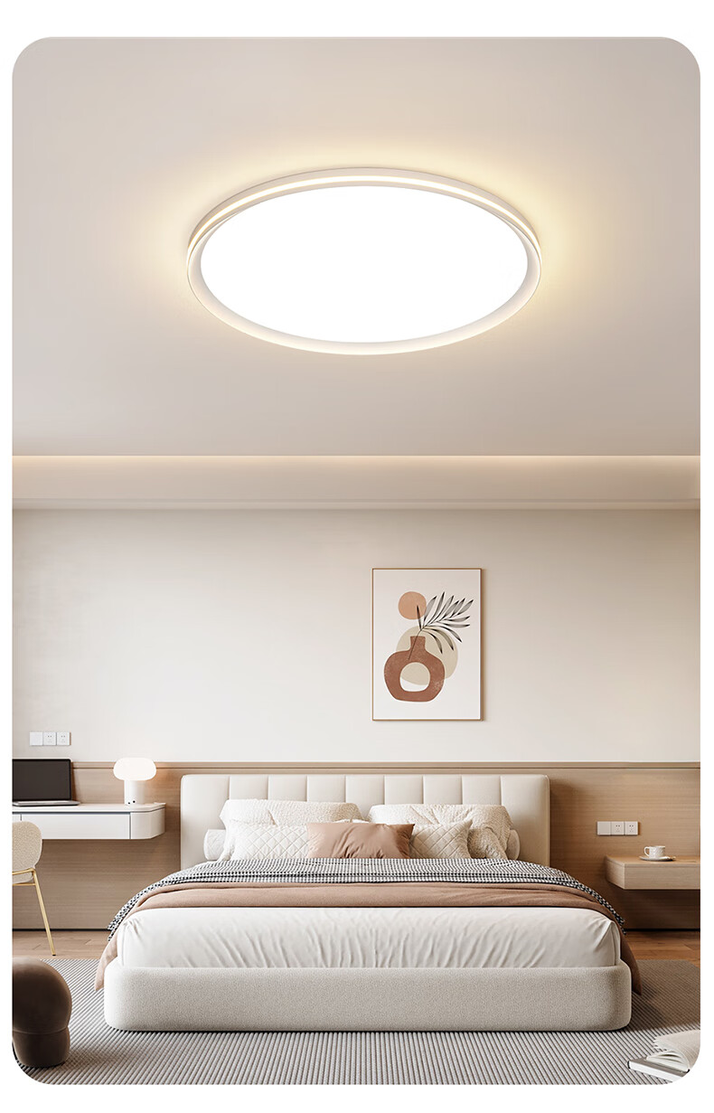 HP Pure Eye Protection Ceiling Light for Bedroom Study Children's Room High Brightness Side Emission Modern Simple Zhongshan Lighting Morning Light 23