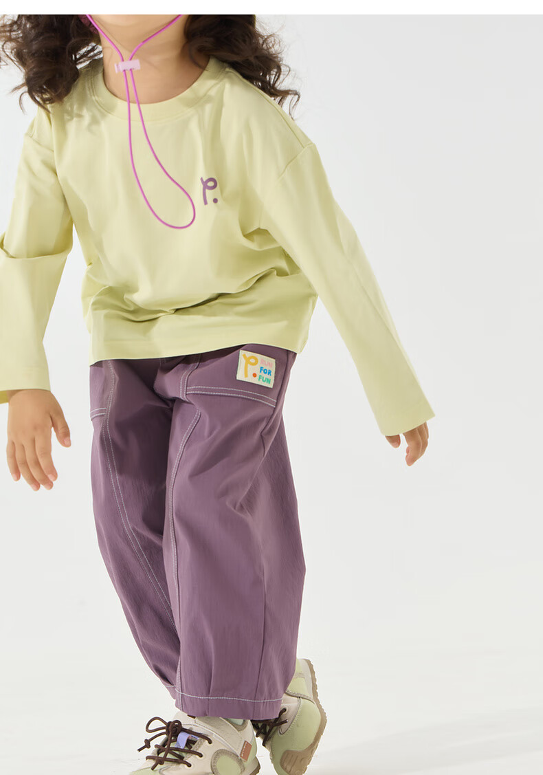 Papa PaPa Spring Children's Pants Boys' Pants Girls' Sports Pants Loose Fit Jogger Pants Three-Proof Casual Pants 6
