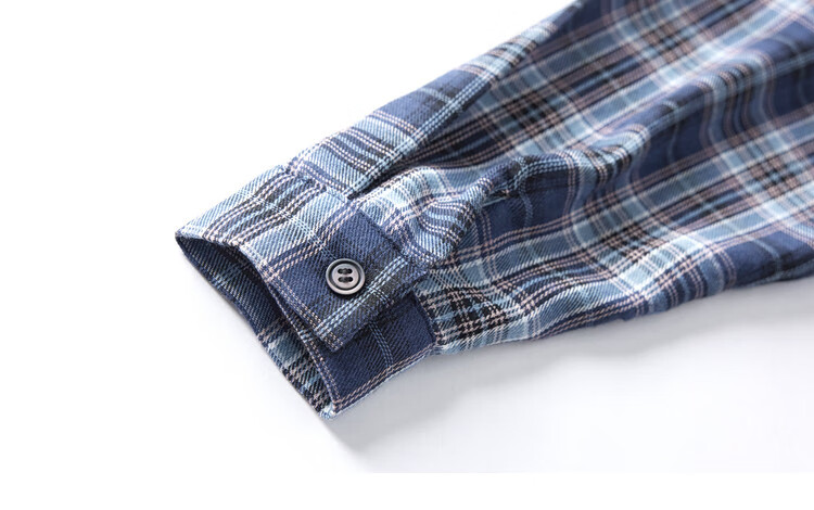Duoduo Home [Salt Style Literary] Boys' Shirt 2026 Spring Autumn Stylish Fresh Blue Plaid Long Sleeve Pure Cotton Top 21