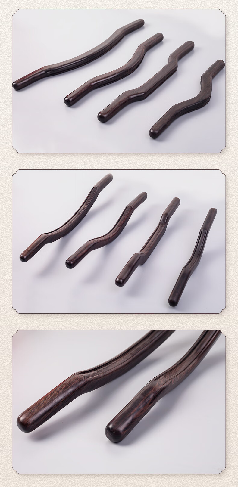 适用于擀筋棒一根通用家用檀木刮痧棒全身干赶筋棍院经络疏通按摩棒