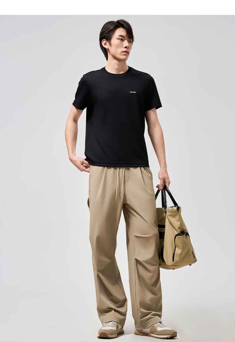 Мужская футболка GEVAERT 70s Pima Cotton с коротким рукавом, летняя модная футболка с круглым вырезом, дышащая деловая футболка