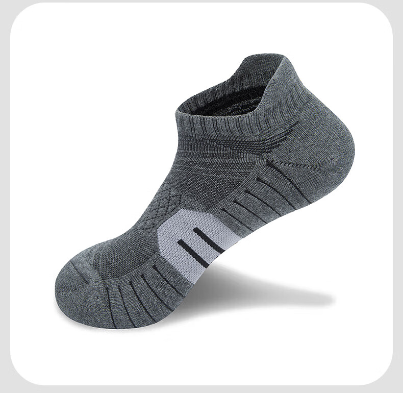 TFO 5th Generation Outdoor Sports Socks Comfortable Breathable Marathon Running Socks 2902568 Men's Dark Gray L 6