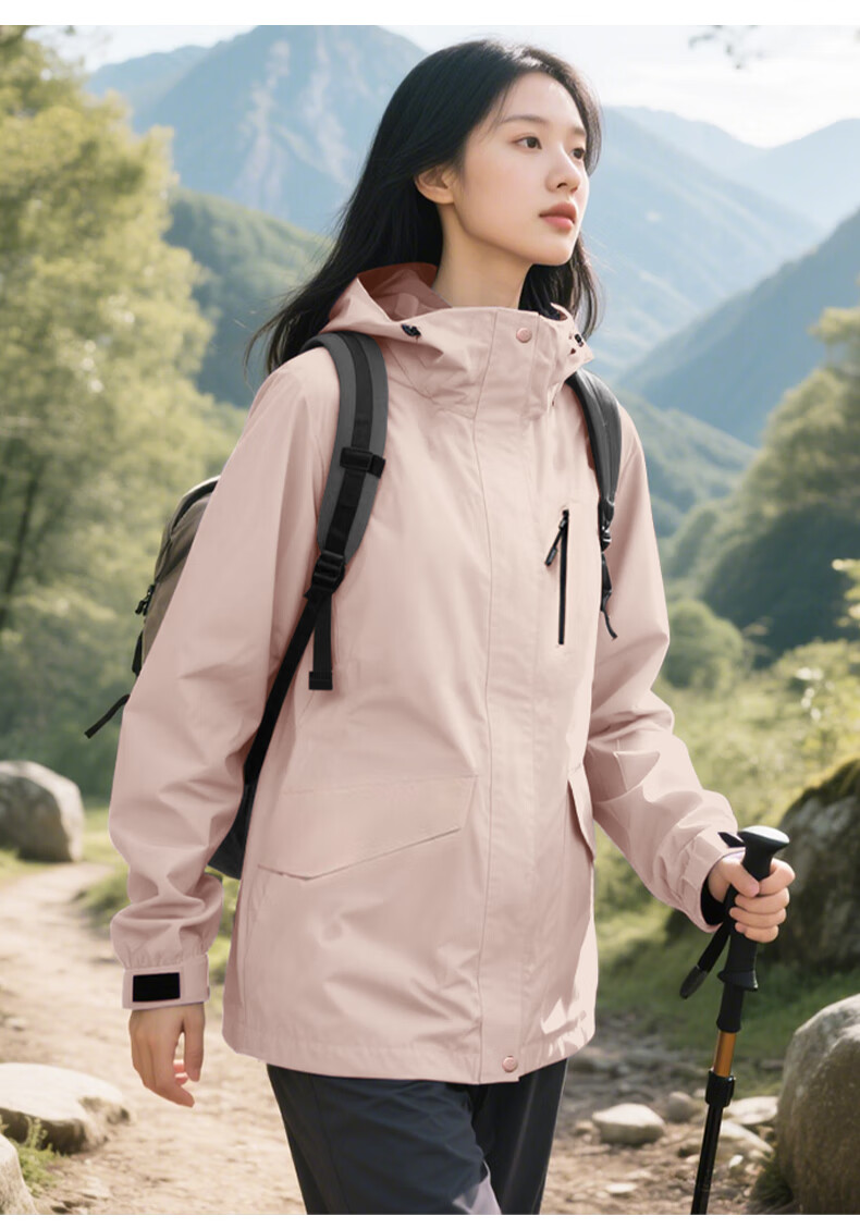 Baleno 2026 New Women's Outdoor Jacket Spring Autumn Winter Windproof Waterproof Hooded Coat Versatile Travel Top 10