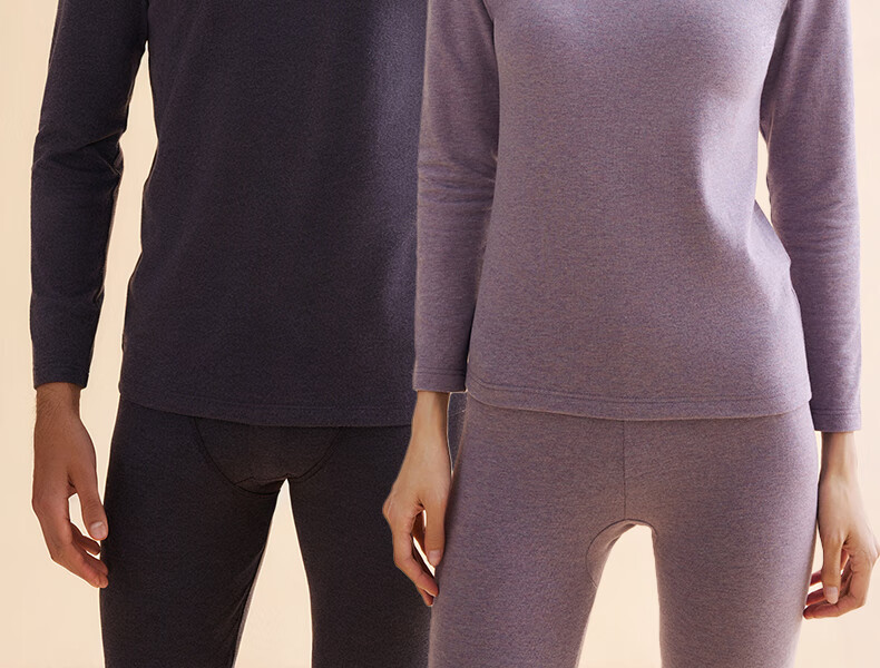 Three-Needle Thermal Underwear Men Xinjiang Long-Staple Cotton Men's Autumn Shirt and Pants Fleece Basic Base Layer Cotton Sweater Women's Couple Set 31