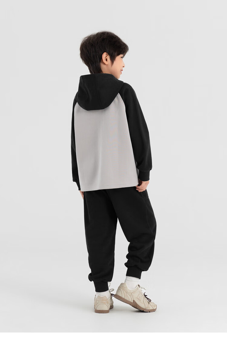 Duoduo Home [Soft and Chewy] Children's 2025 Autumn Three-Color Spliced Hooded Jacket Boys Casual Sports Knit Cardigan 13